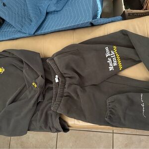 Mayfair SET!  Black Graphic Jogger Sweatpants - Made You Smile